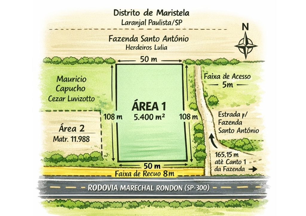 Terreno, 5.400m², Distrito de Maristela, Laranjal Paulista/SP — foto 3