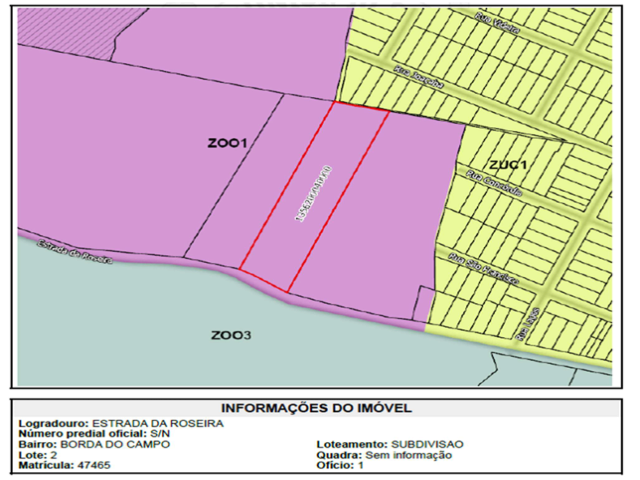 Imovel:- o Quinhao no 02 (Dois) com a Area de 9.584,92 M2, com As Seguintes Medidas e Confrontacoes: Tendo Como Marco
