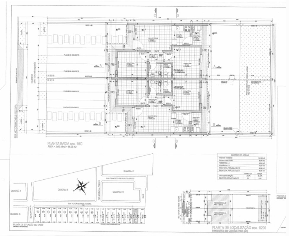 Casa De Alvenaria Sob Nº 481-b, Em Construção, Geminada, Com A Área Construída De 43,48m², Situada Na Rua Vítor Mateus Teixeira, Vila Três Marias, Em Esteio/RS. Matrícula Nº 29.058 — foto 2