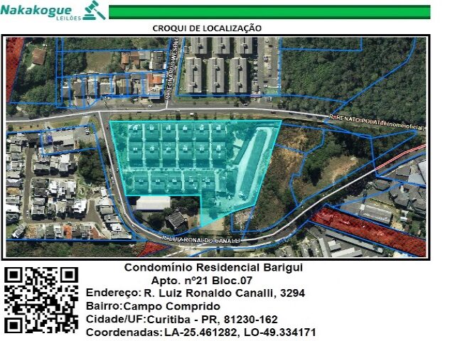 Apartamento no 21 do Tipo Ct-ap-3-54, Sito no 29 Pavimento do Bloco 07 do Conjunto Residencial Barigui