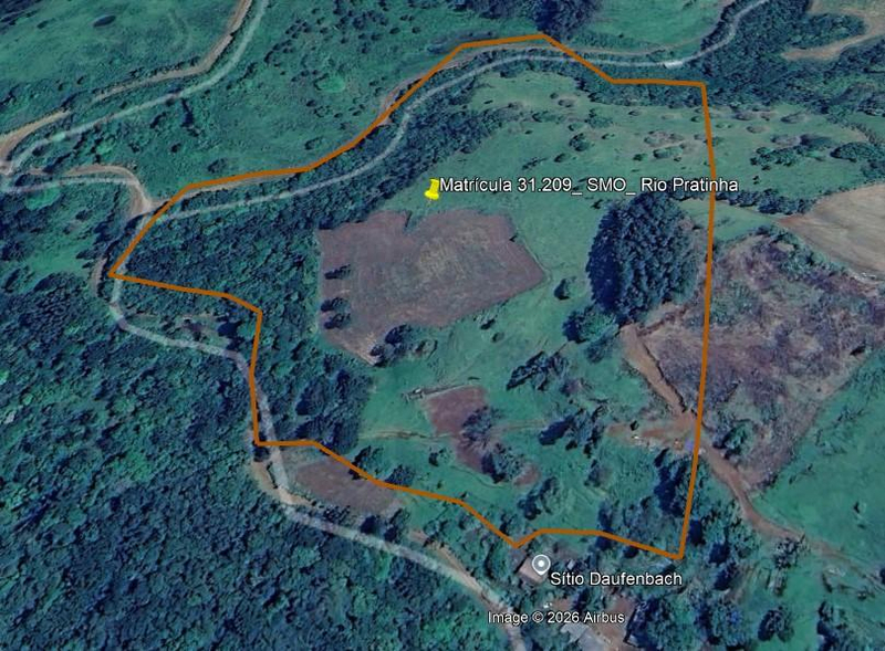 Terreno Rural com 8,3248 hectares Rio Pratinha Santa Maria do Oeste/PR