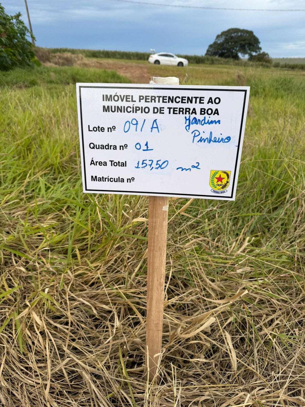 Imóvel urbano constituído pela Data de Terras nº 09/A, da Quadra nº 01, do Loteamento Residencial Pinheiro, situado no Município de Terra Boa, Estado do Paraná, com área total de 157,50 m².