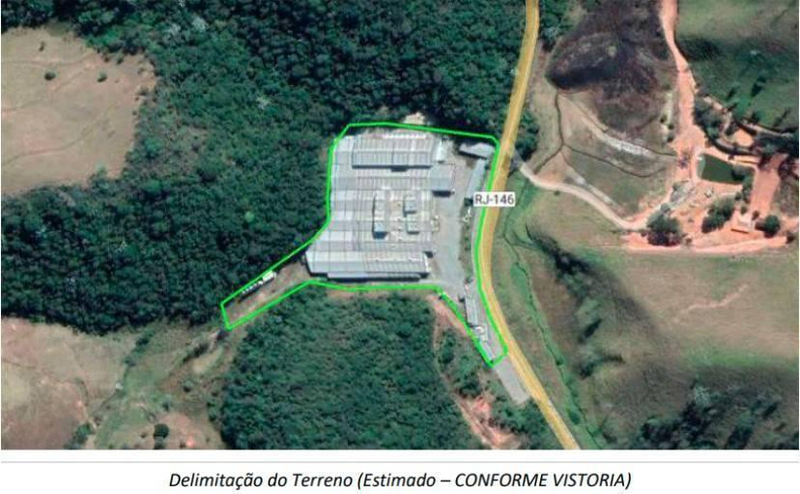 Galpão 9.071m² com Terreno 30.000m² | DESOCUPADO | Bom Jardim-RJ | Córrego de Sto. Antônio | Oportunidade - Próx. à RJ-146 e à RJ-116 - 41% De Desconto!