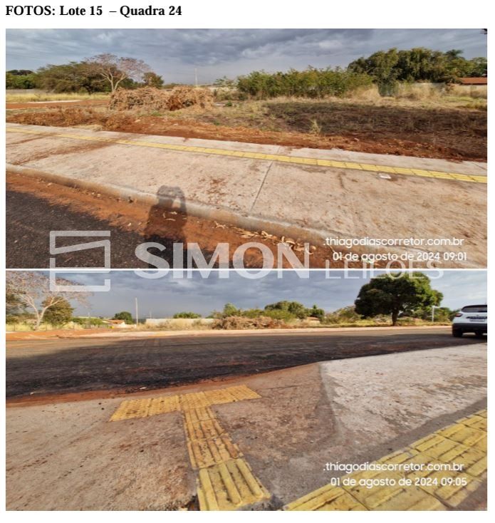 a) Lote urbano nº 12, da quadra 24, com área de 525,00 m², situado na Avenida Cinco, Distrito de Alexandrita, Iturama/MG, frente para a Avenida Cinco, inscrição cadastral nº 2020180107001, com limites — foto 3