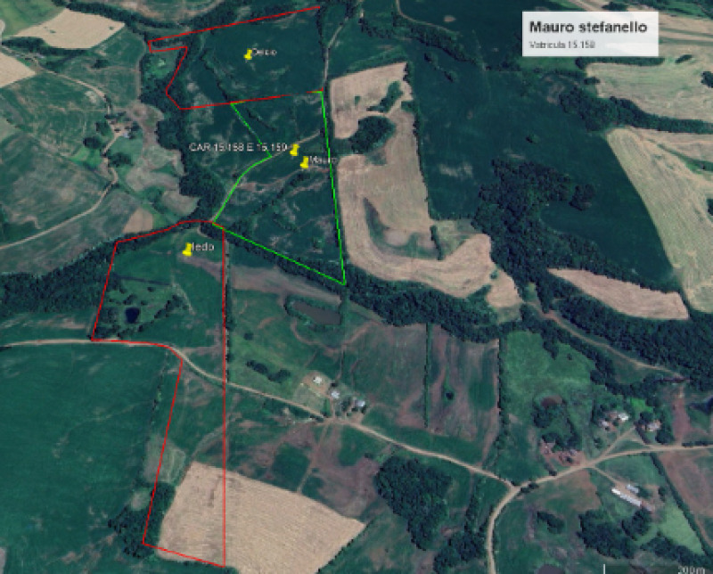 Lote 001-2 Fração de Terras com a Superfície de 27.000,00m², Situado na Linha Barreiro, Município de