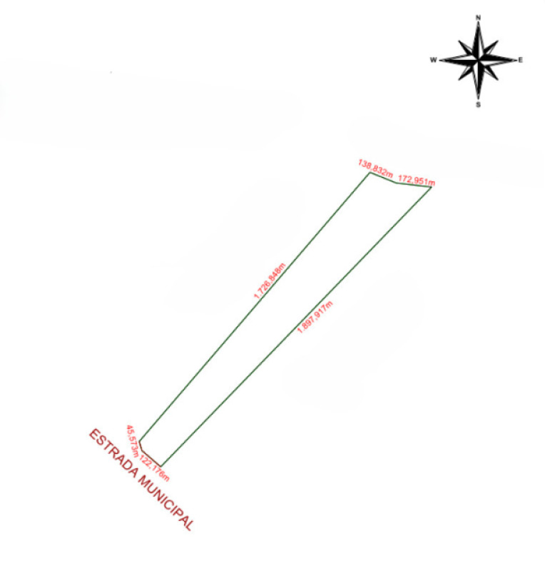 Lote 001 Fração de Terras de Culturas e Matos com Área de 396.666,67m² (39,6ha), Já Demarcada Dentro