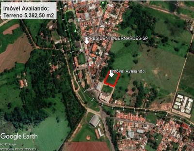 Oportunidade: - 50% do valor de avaliação!! Terreno Urbano 5.362m² em Presidente Bernardes/SP