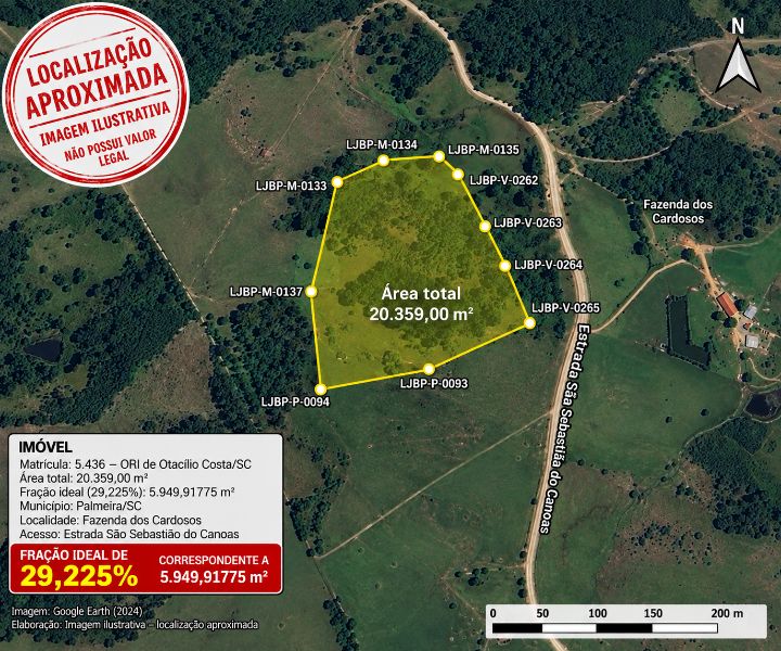 5.949,91775m² - Fração Rural Palmeira — foto 2