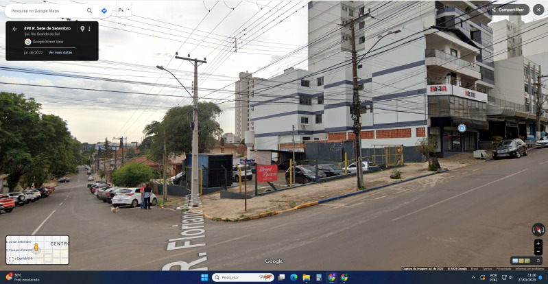Lote 002 Terreno Urbano de 760m² na Rua Floriano Peixoto, Esquina com a Rua Sete de Setembro em Ijuí