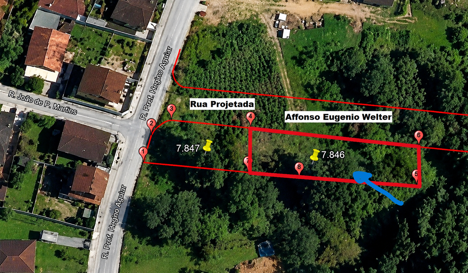 Terreno Urbano De 870,00 M2 Na Rua Affonso Eugênio Welter, Araquari/SC.