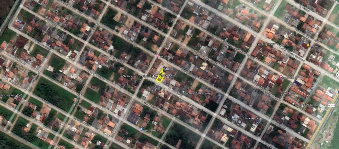 Terreno De 325m², Rua Tom Jobim, Em Balneário Barra Do Sul - Sc