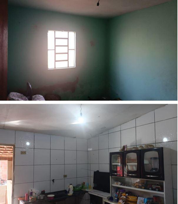 Terreno urbano possui uma residência em sua área, com 2 (dois) quartos, 1 (uma) cozinha/sala, 1 (uma) área. — foto 4