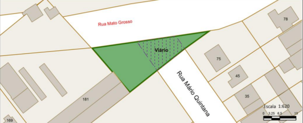 Terreno Triangular de 492m² em Novo Hamburgo/RS