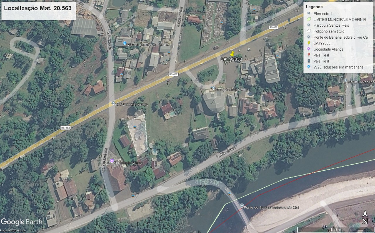 Terreno Urbano com Área de 1.161,83m² em Vale Real/RS